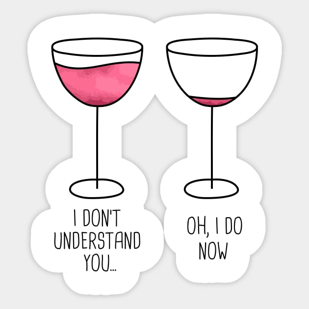 wine drinker funny illustration gift drunk Sticker by Wirp